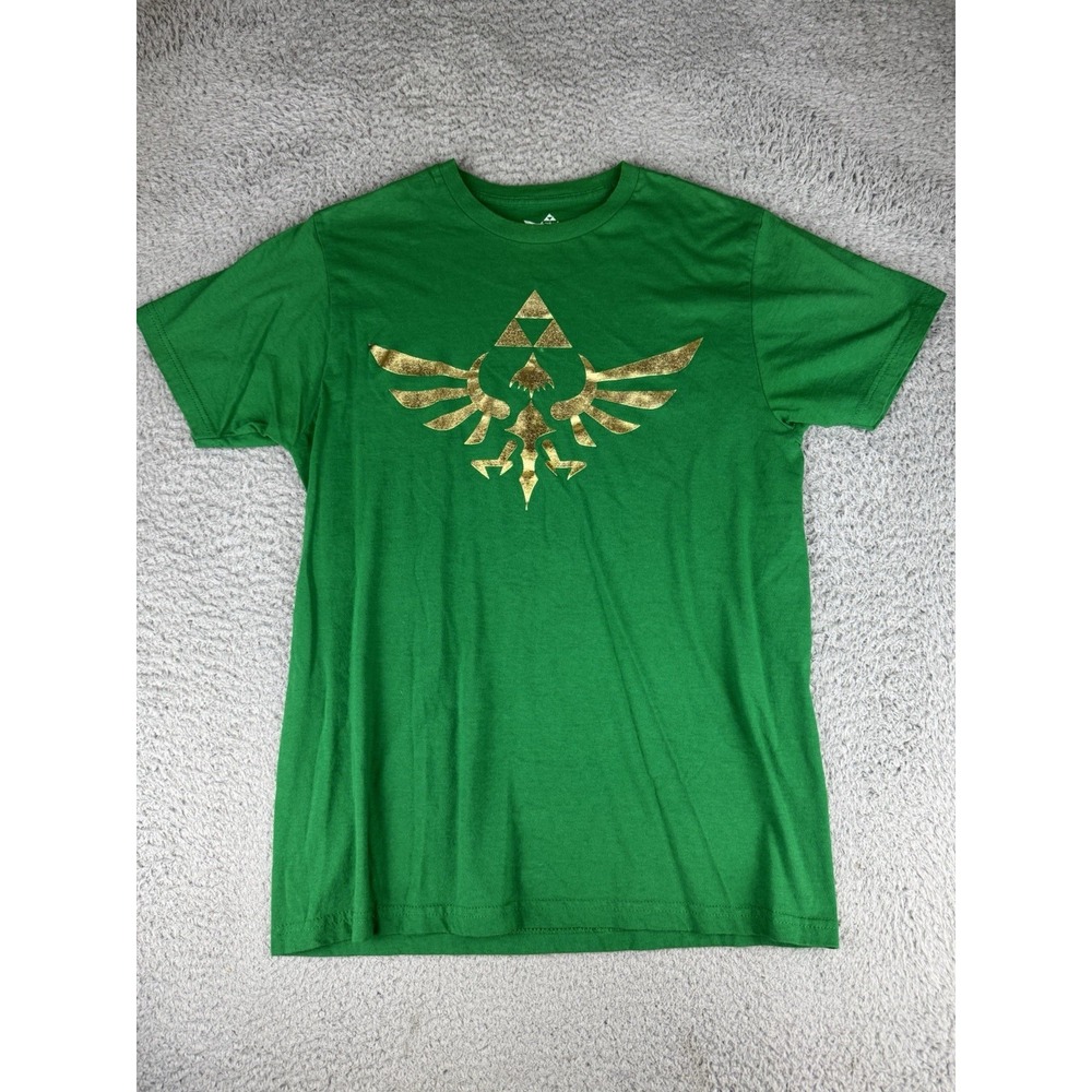 Zelda‎ T-Shirt Men's Size Large Skyward Sword Foil Triforce Green 2014 Gamer